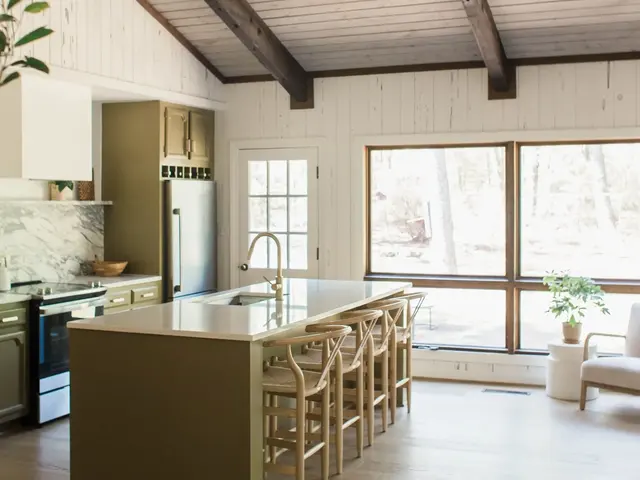 Warm hardwood flooring in a finished interior