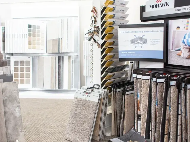 Flooring in a small-business interior
