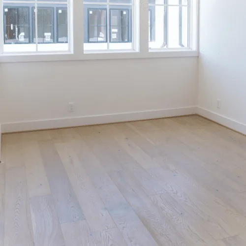 Finished wood-look flooring in a bright room