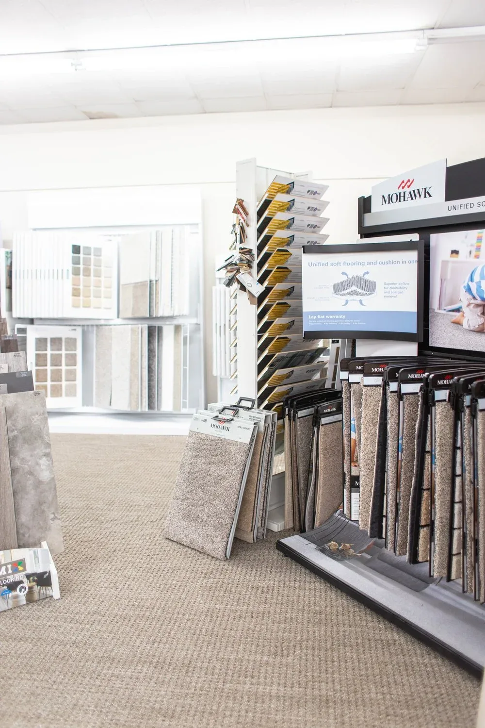 Flooring in a small-business interior